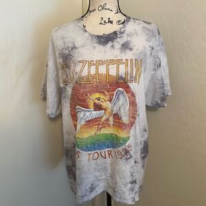 Led Zeppelin REPRODUCTION Tie Dye U.S. Tour 1975 Graphic Shirt
